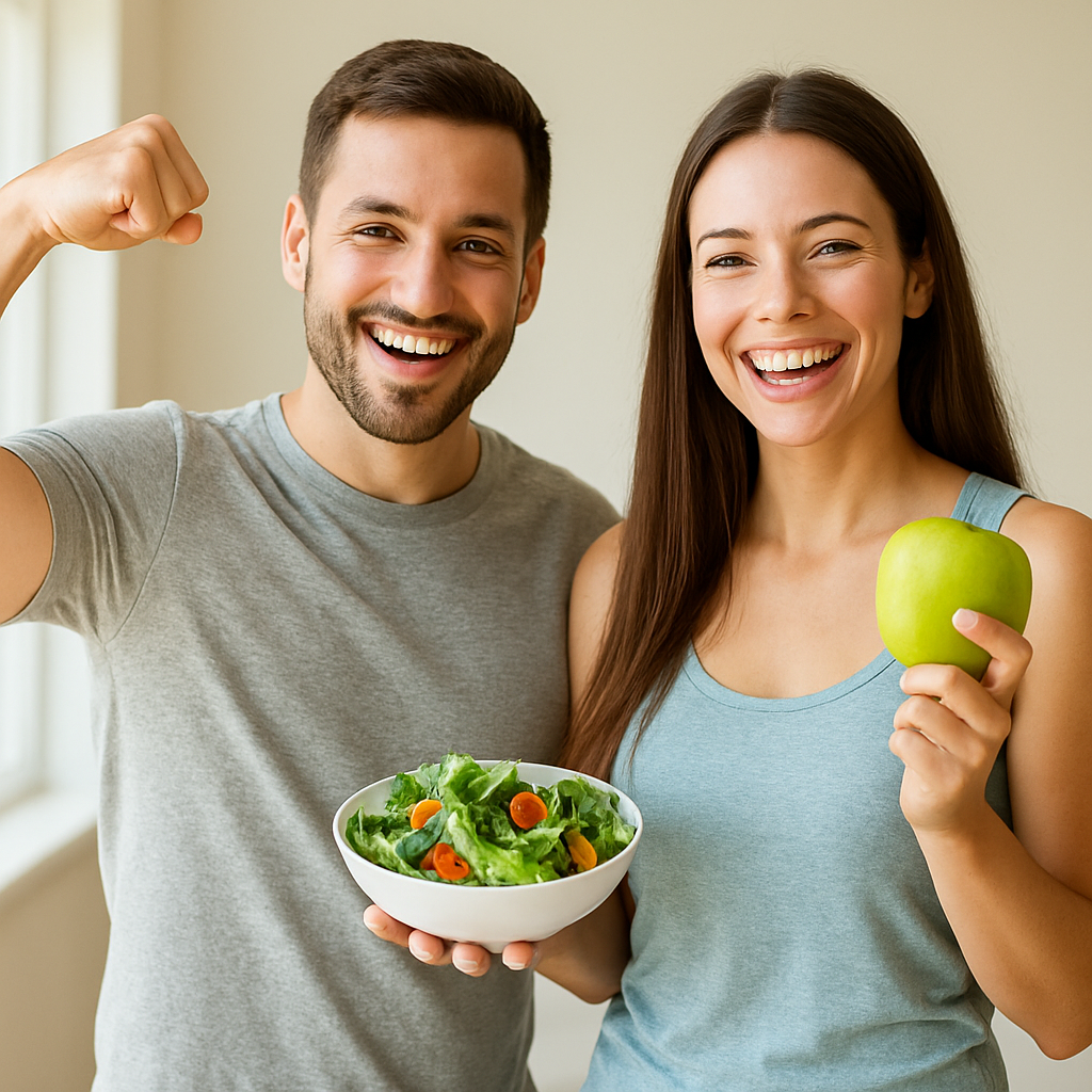 다이어트하는 남녀