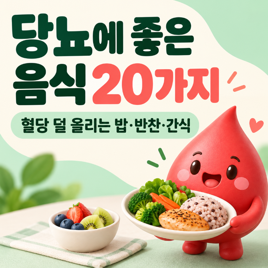 당뇨에 좋은 음식 20가지 총정리｜혈당 덜 올리는 밥&middot;반찬&middot;간식 추천