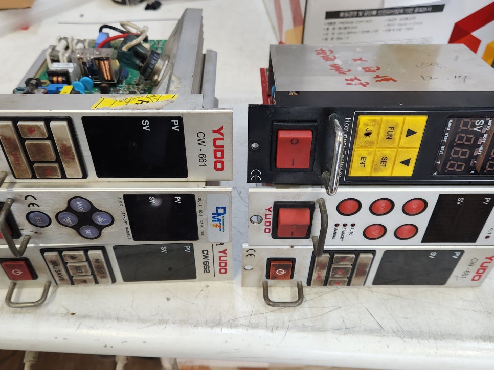 YUDO 컨트롤러 CW-661 TC-880 SH600 CGF-560S CW662 히터 출력 불량, 통신에러, SSR 구동 불량 수리 완료