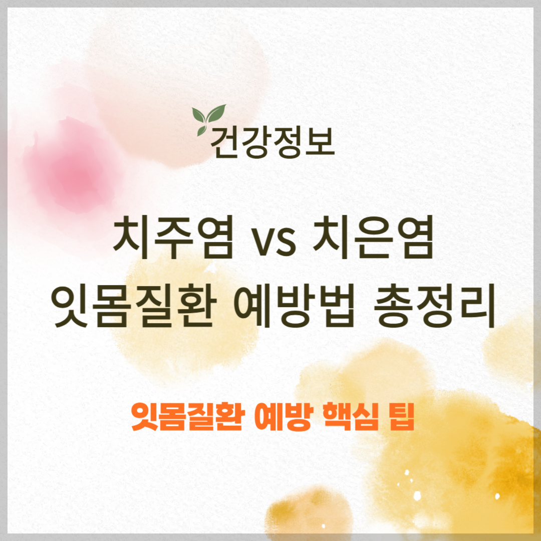 치주염 vs 치은염 ❘ 증상 및 원인 ❘ 잇몸질환 예방법 총정리
