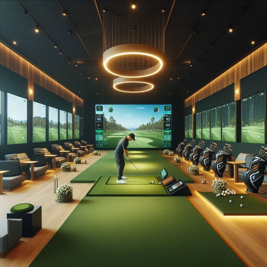실내골프연습장 배경