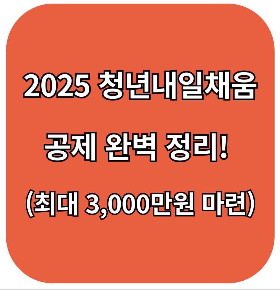 2025 청년내일채움공제 완벽 정리! (최대 3,000만원 마련)