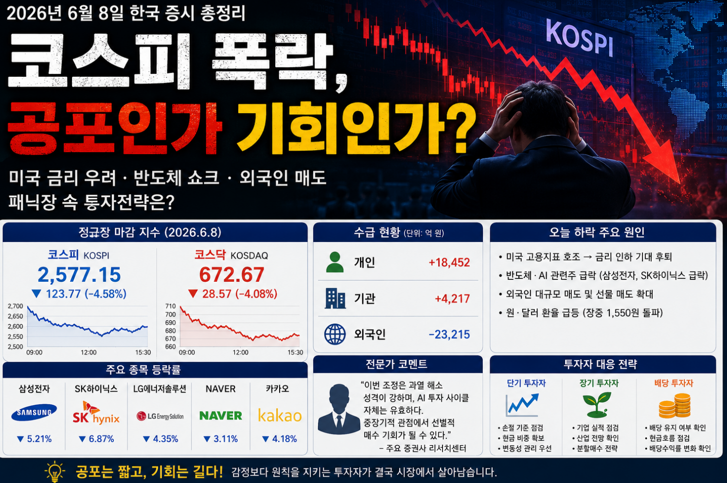 코스피폭락. 공포인가, 기회인가?