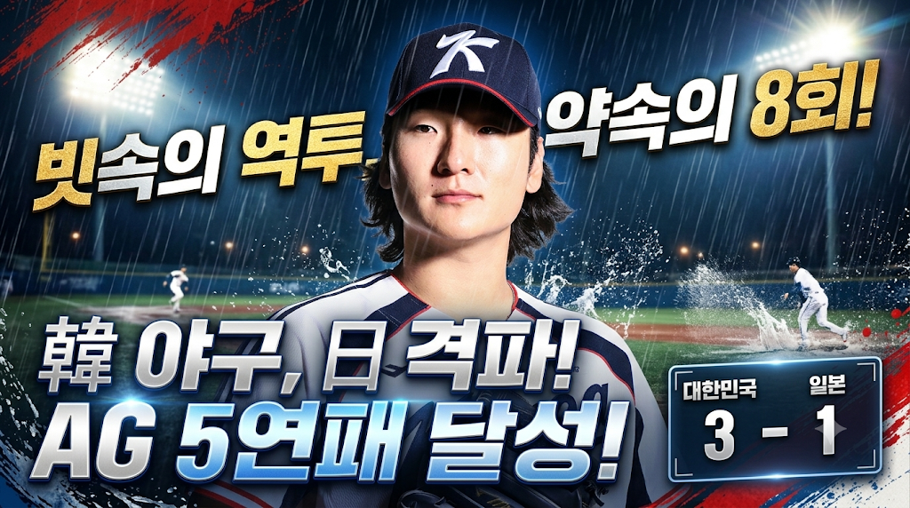 한국 야구 일본 격파 아시안게임 5연패 달성!