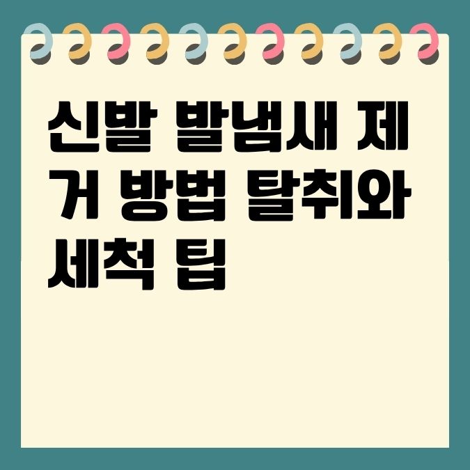 신발 발냄새 제거 방법 탈취와 세척 팁