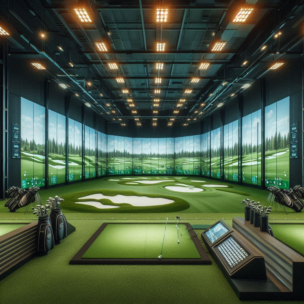 실내골프연습장 배경