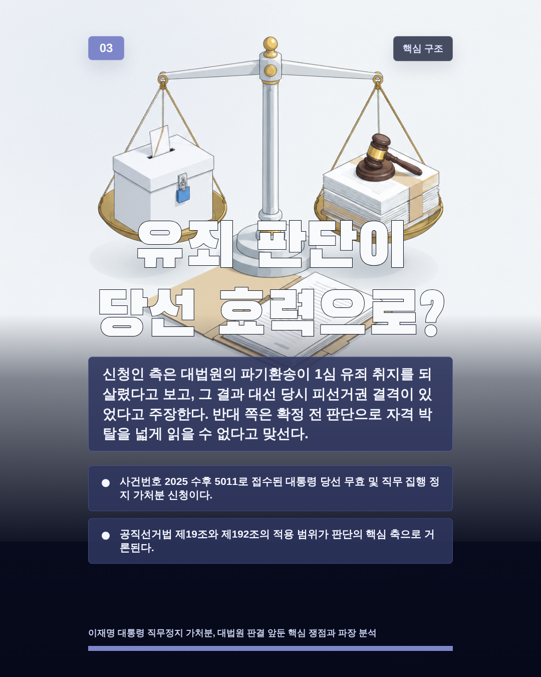 유죄 판단이 당선 효력으로?