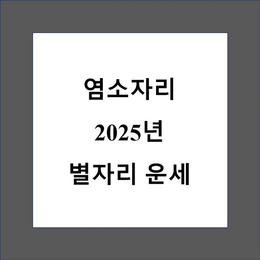 염소자리 2025년 별자리 운세 제목 상자