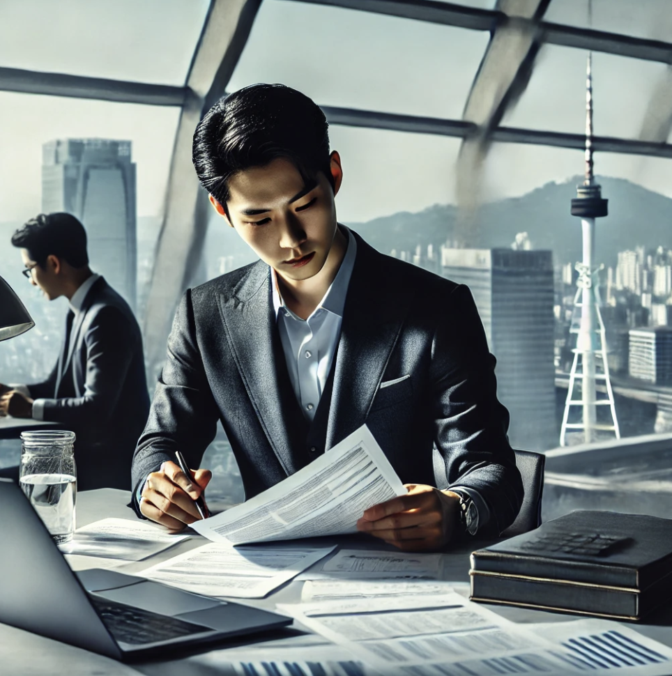 비즈니스 관련 협의가 이루어지는 장면