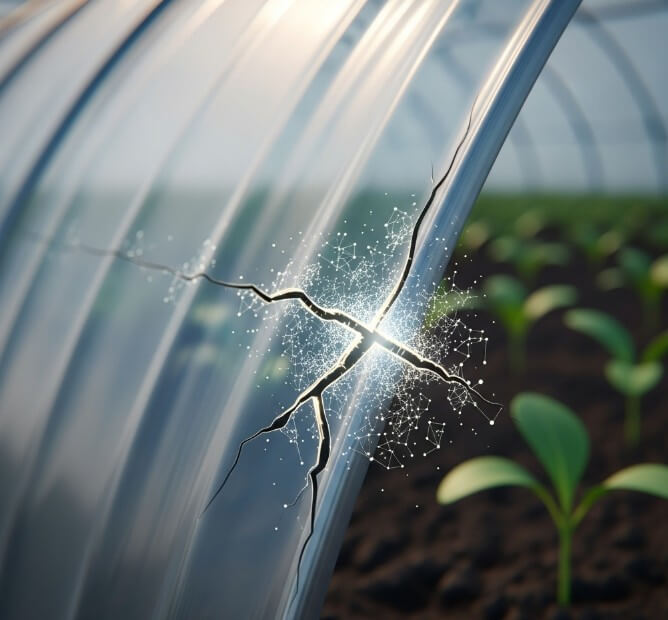 Self-healing coatings applied to agricultural films and greenhouse materials