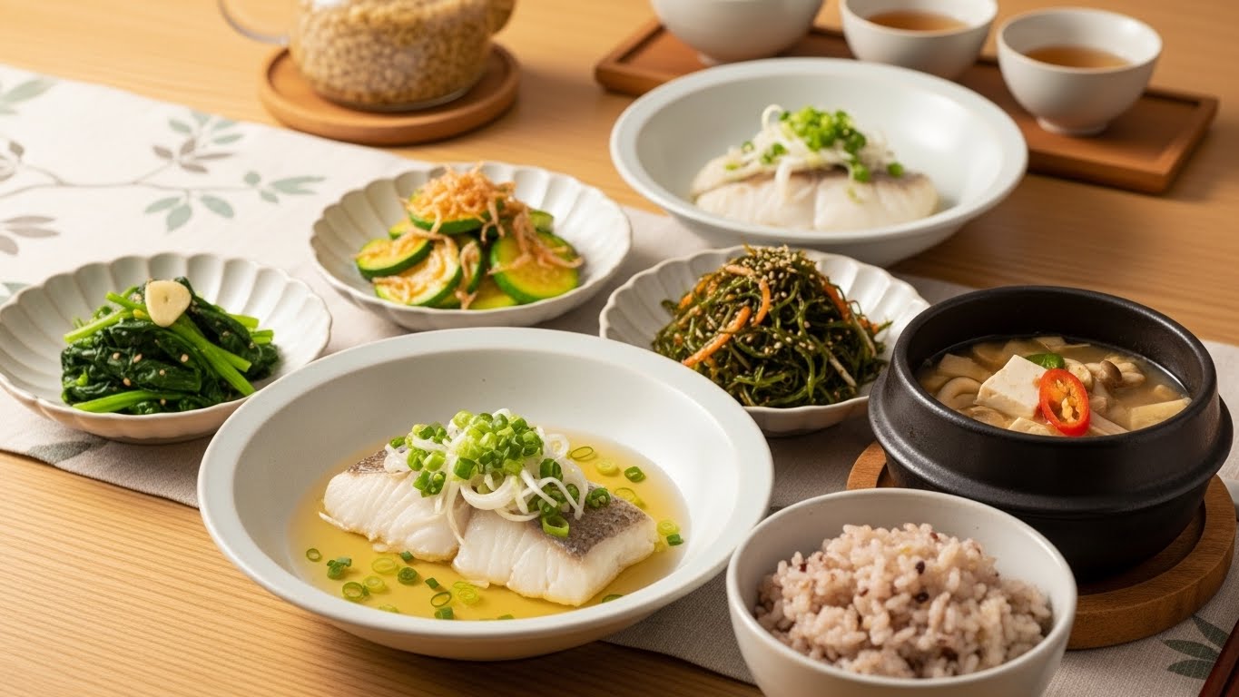 자극적이지 않은 건강한 한식 식단