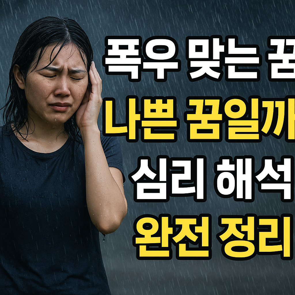 폭우 맞는 꿈