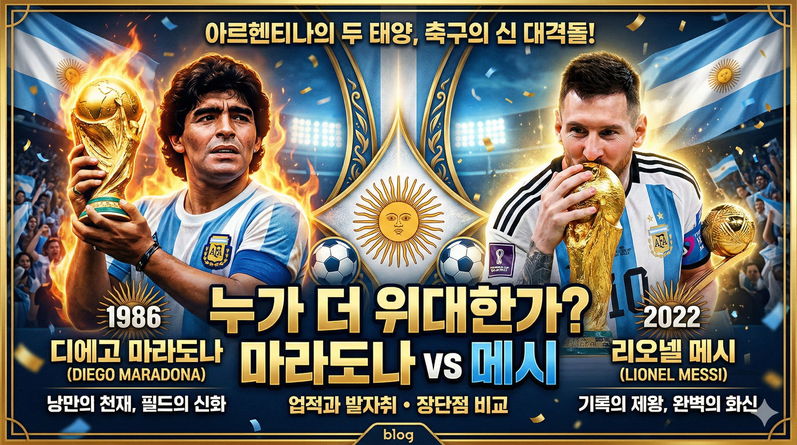 메시 vs 마라도나, 진짜 축구의 신은 누구인가? 아르헨티나의 영원한 논쟁