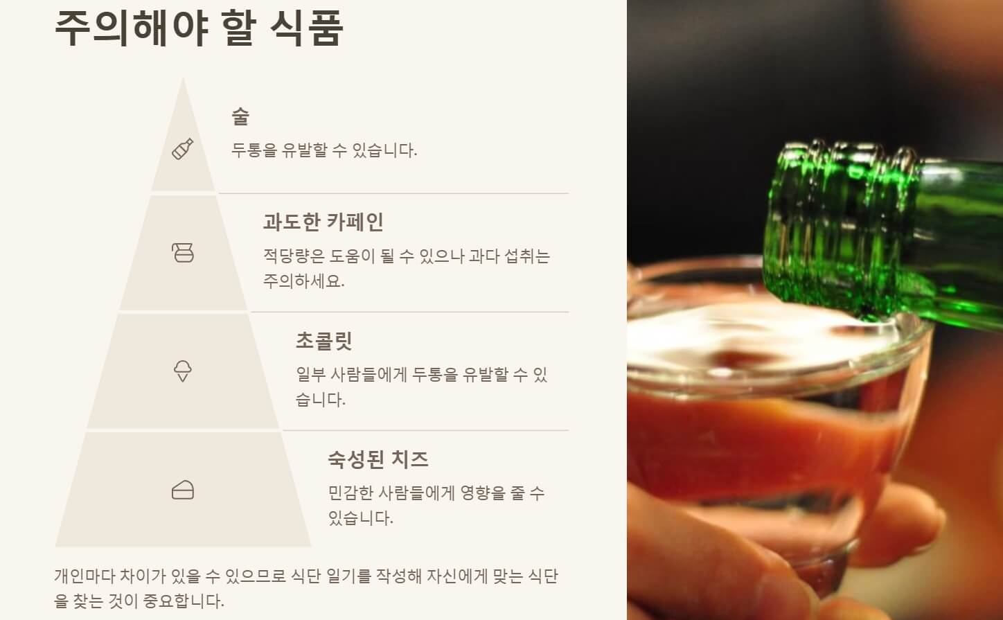 두통에 좋은 음식