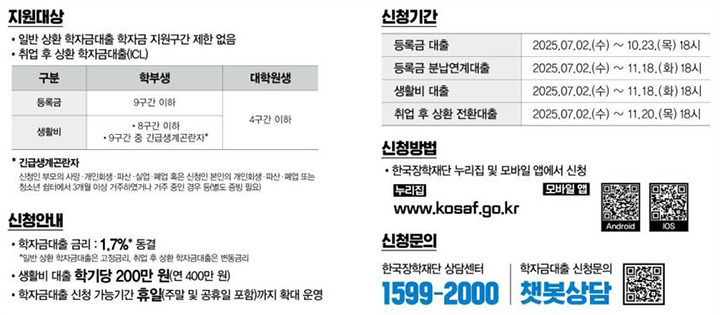 학자금대출 신청안내