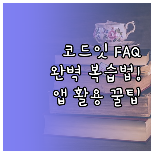 코드잇 자주 묻는 질문 총정리 복습 ..