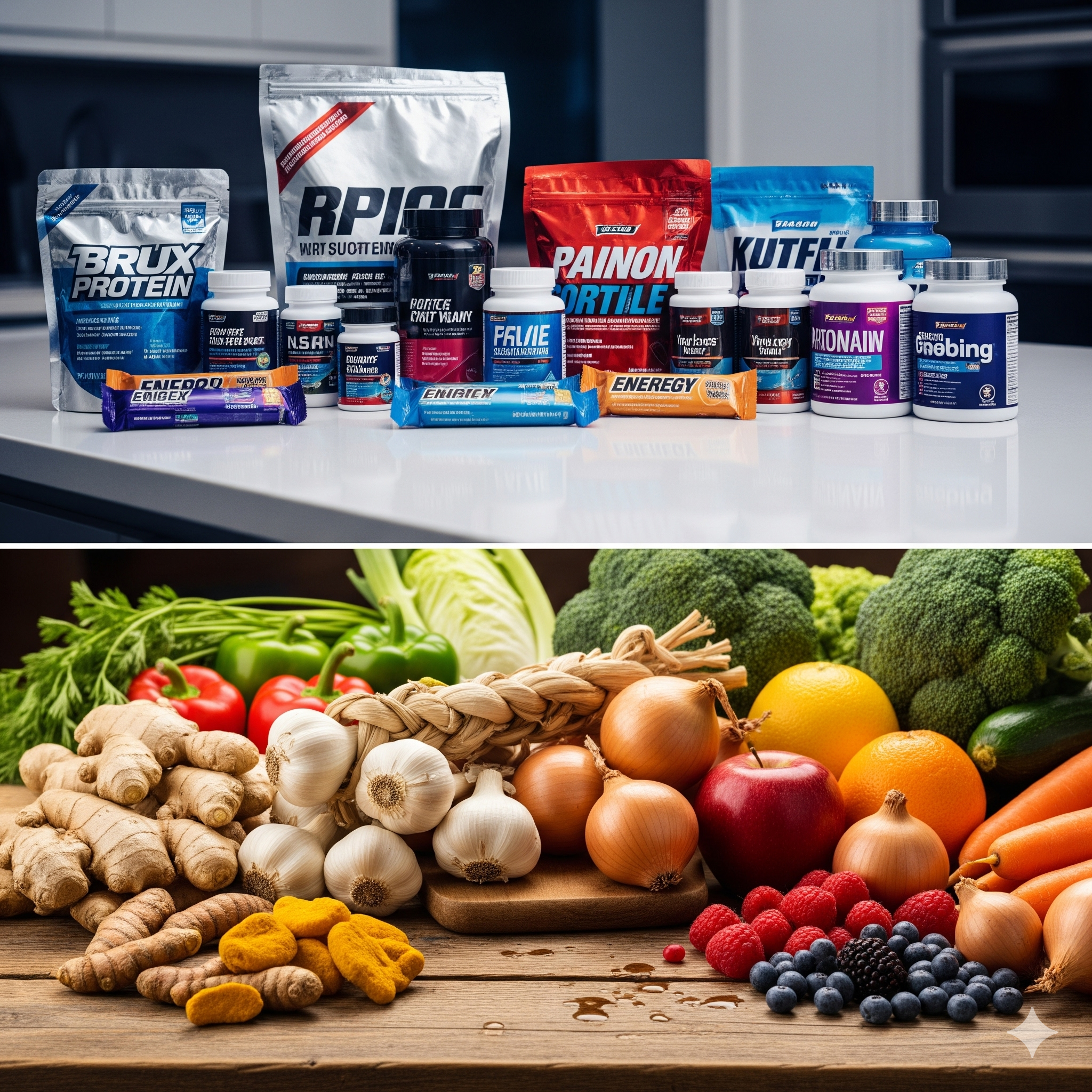 비싼 영양제와 천연 영양제 비교사진