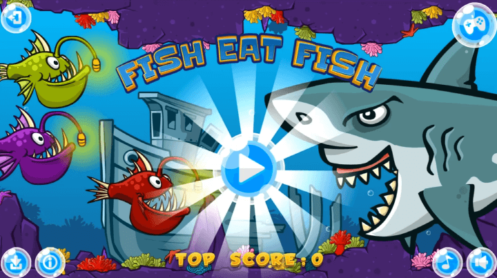 3인용-물고기-키우기-게임하기-메인-화면