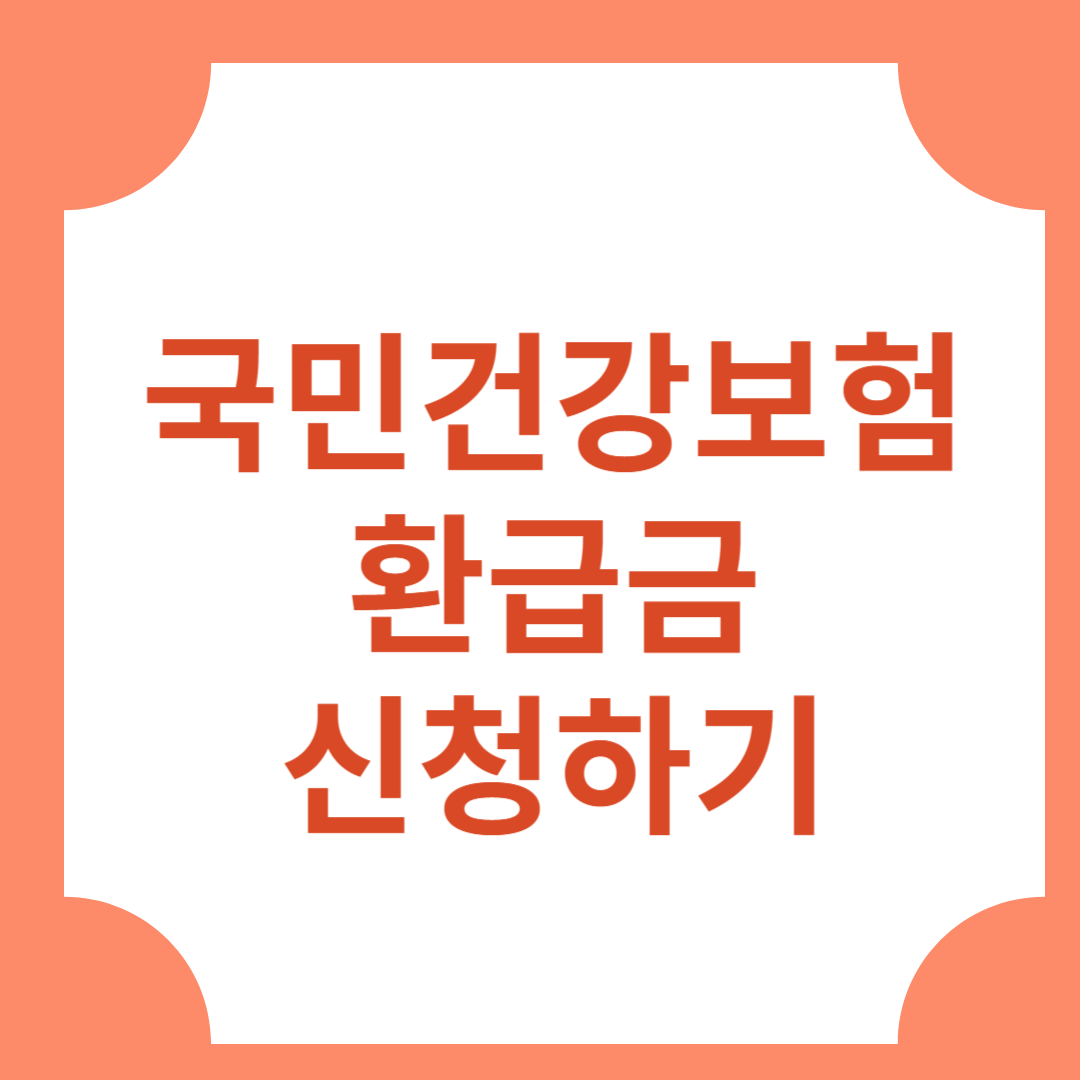 국민건강보험 환급금