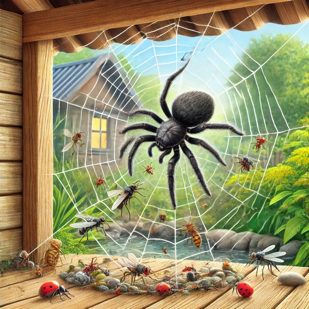 거미줄에 거미가 있는 사진