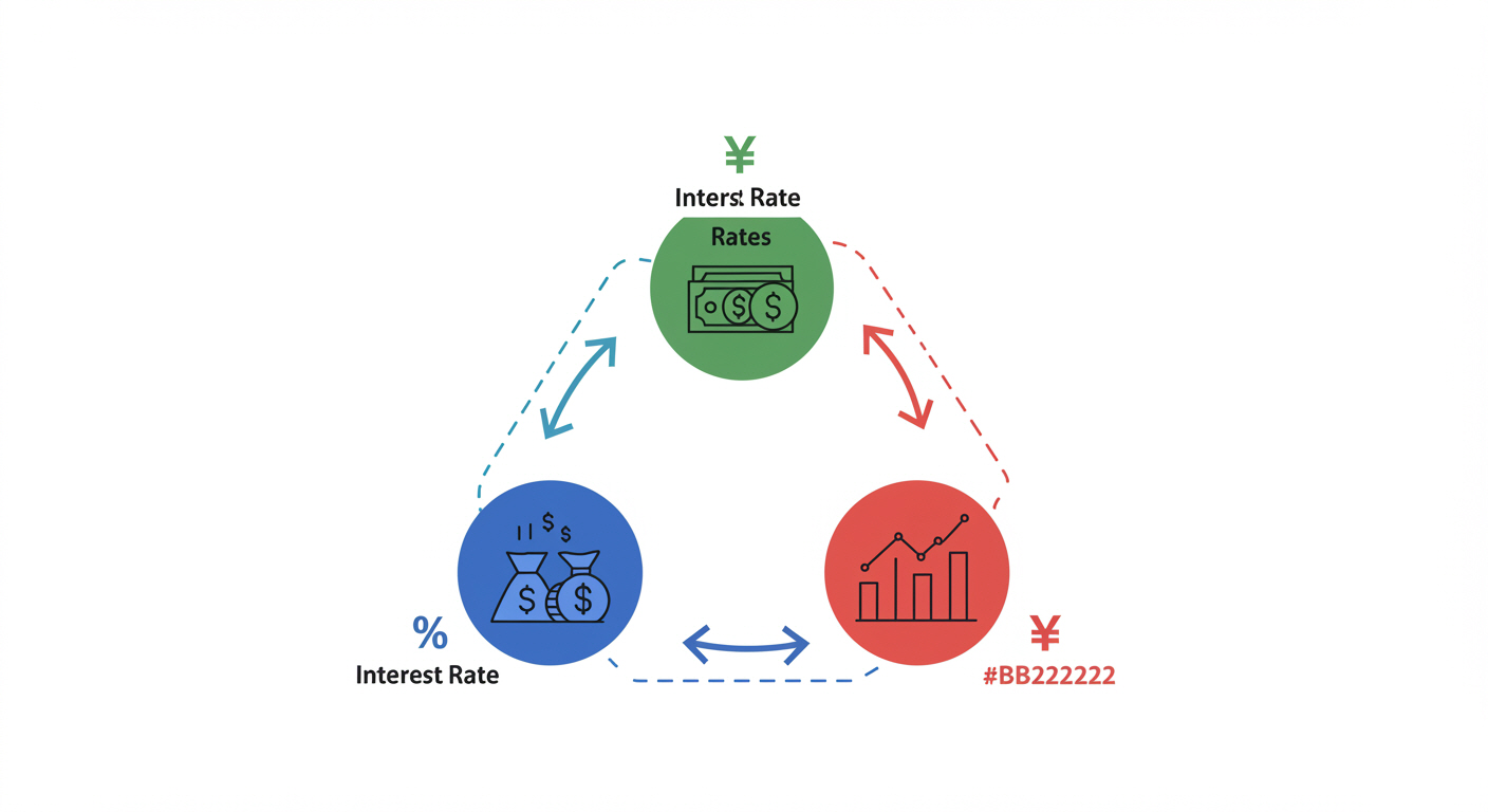 금리, 환율, 주가지수가 서로 얽혀서 영향을 준다.