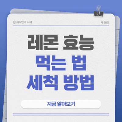 레몬-효능-먹는법-세척방법