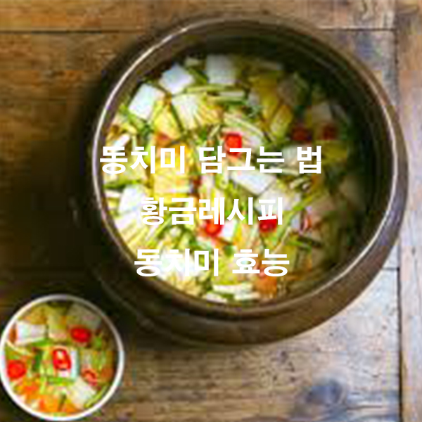 동치미 담그는 법 황금레시피 동치미 효능