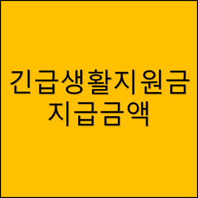 긴급생활지원금 지급금액 썸네일