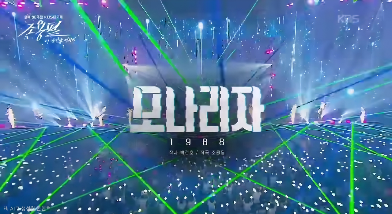 얼굴은 보이지 않지만 강한 조명과 분위기로 존재감만 남은 공연 무대