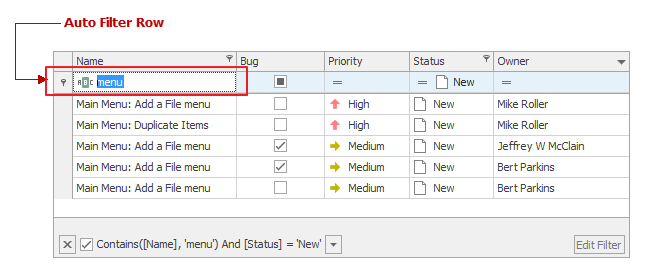 GridView AutoFilter
