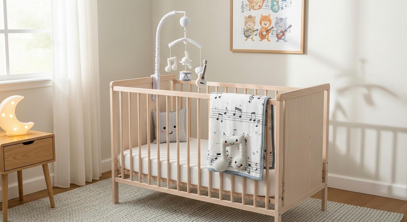 아기방 포근한 이부자리 음악