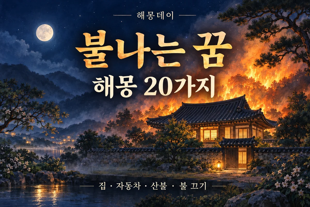 불나는 꿈 해몽 20가지 썸네일 - 집, 자동차, 산불, 불 끄는 꿈