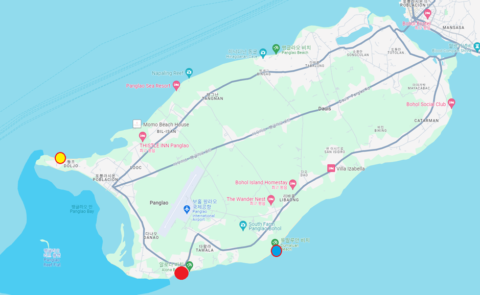 보홀-팡라오-비치-지도