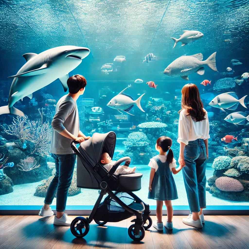 롯데월드 아쿠아리움 유모차