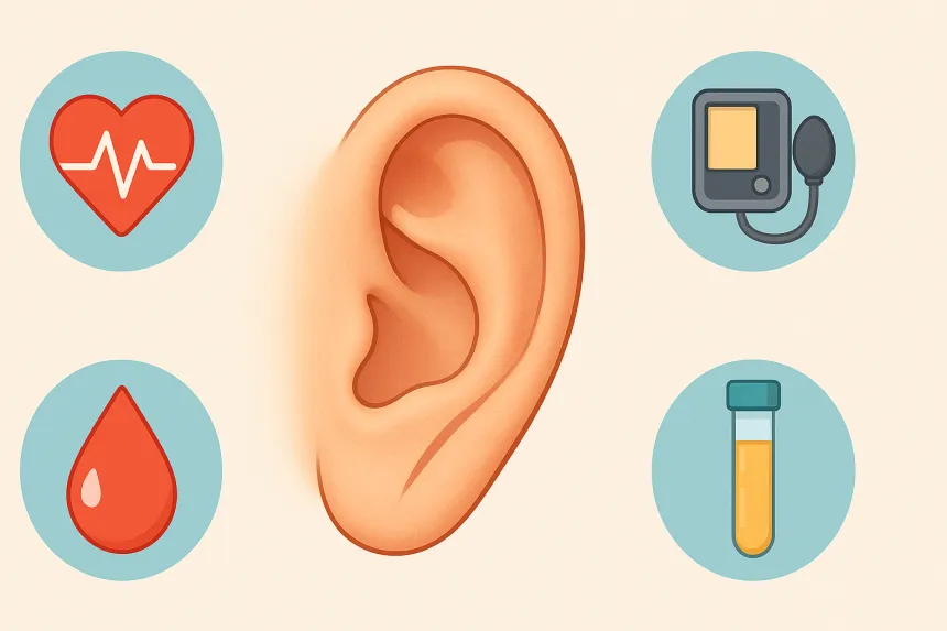 귓볼에 대각선 주름