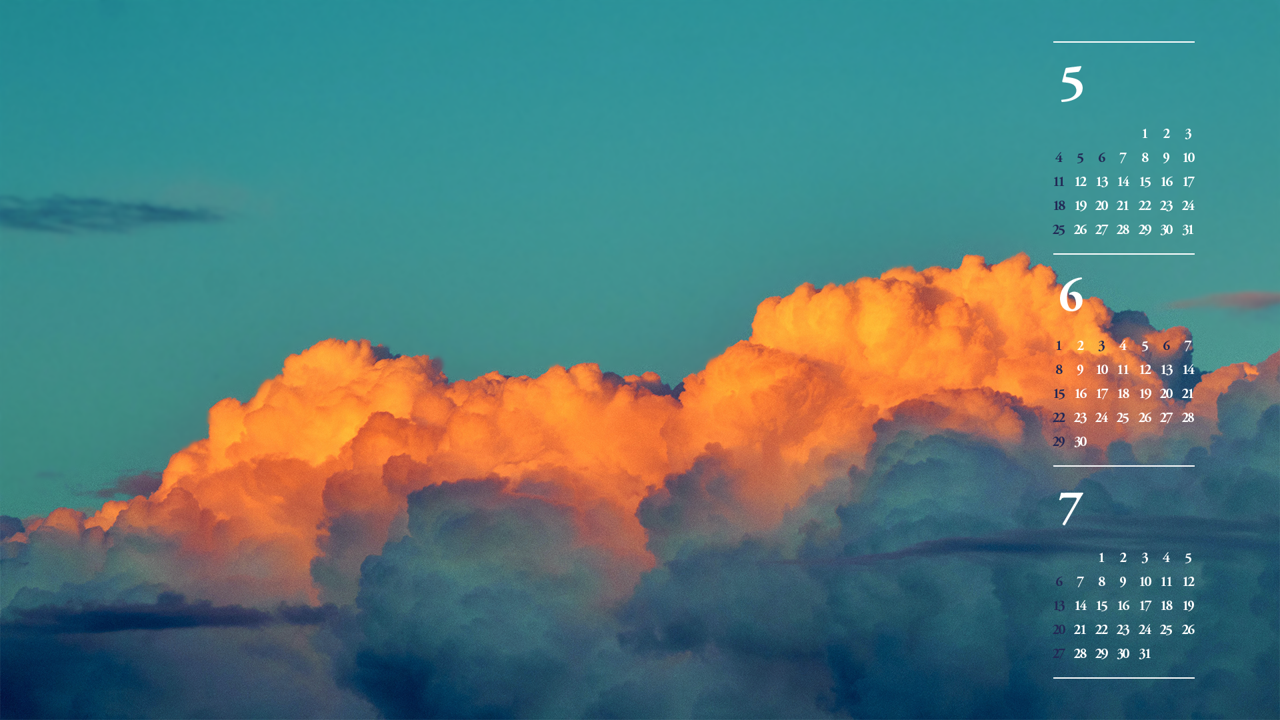 11 노을 구름 B - 2025년6월 노트북배경화면