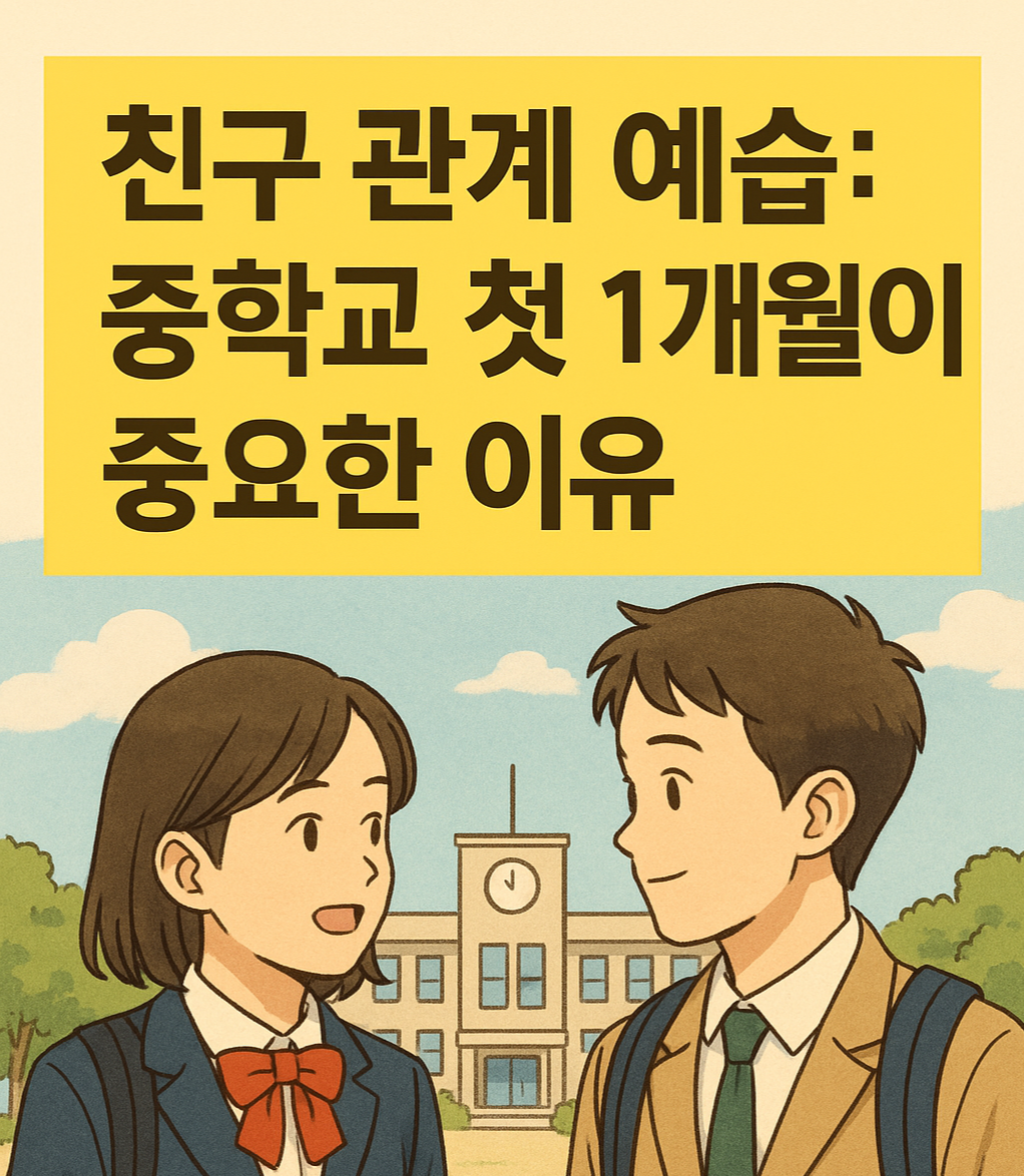 친구 관계 예습: 중학교 첫 1개월이 중요한 이유