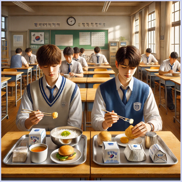 수능 시험장 점심식사