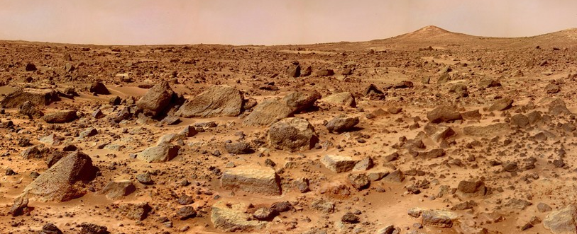 미국 항공우주국(NASA)의 화성탐사선 패스파인더 착륙지점 파노라마 사진 [사진 : NASA]