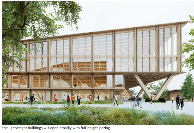 앞서 나가는 친환경적 선진국의 건축 디자인...목재 캠퍼스 짓는 스위스로잔공대 Mass-timber 'ecotope' campus by 3XN and itten+brechb&uuml;hl to expand swiss university