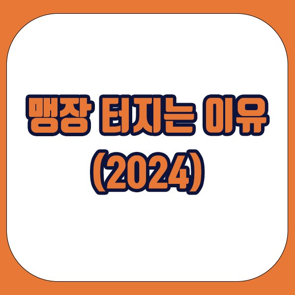 맹장 터지는 이유 - 맹장막힘, 맹장안 염증발생, 복막염증상