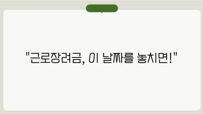 근로장려금 지급일 8월 29일 확인하기