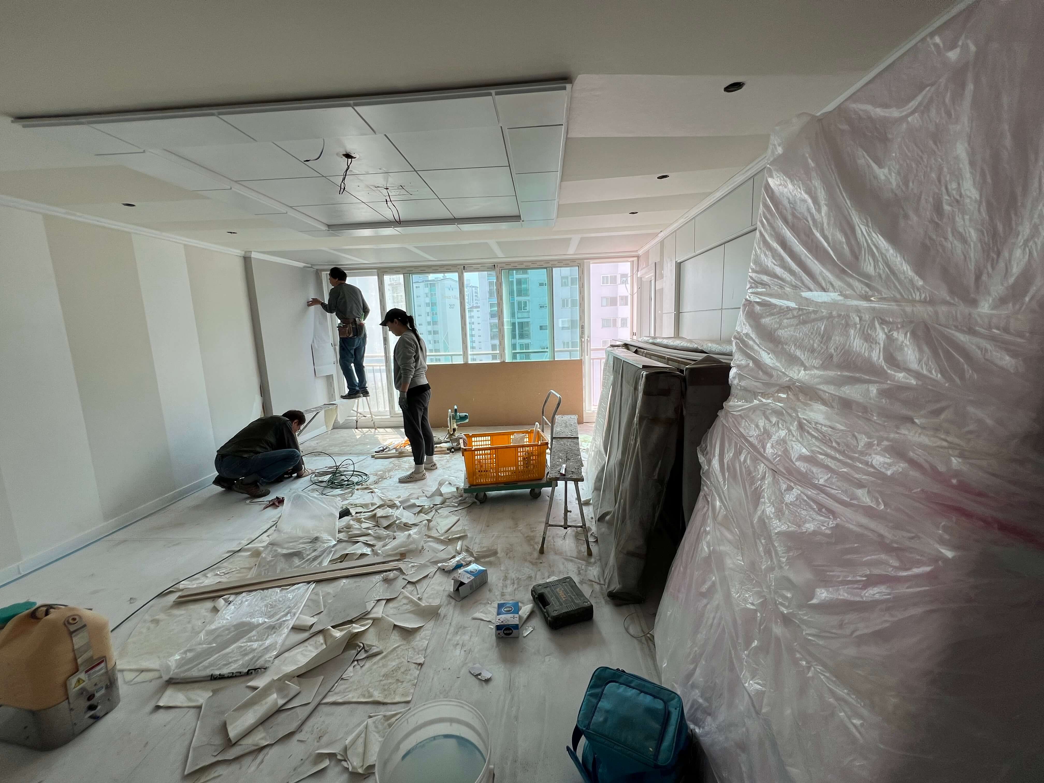 실크도배 하는 과정