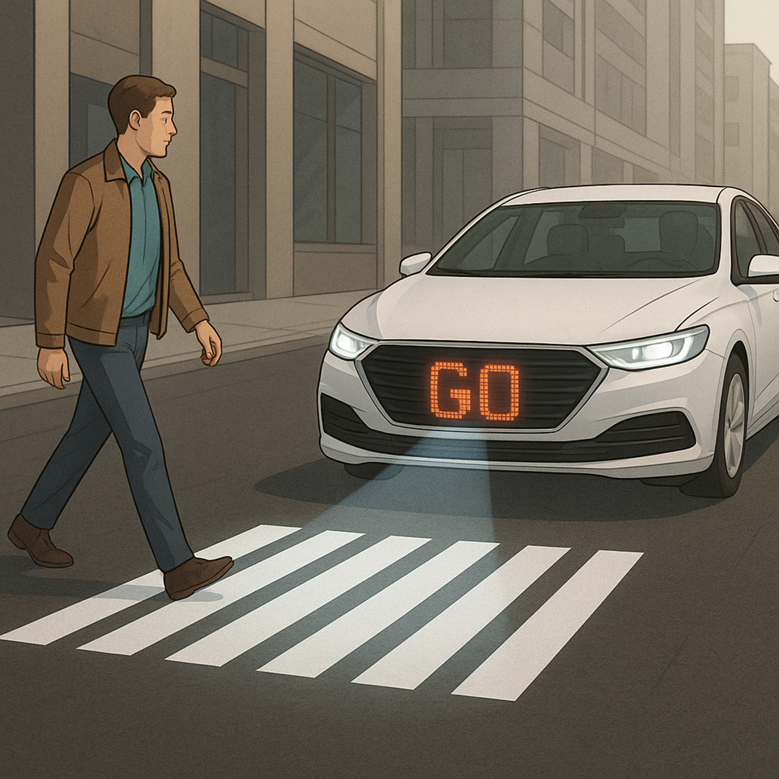 차량 외부 디스플레이 기술: 보행자와의 커뮤니케이션