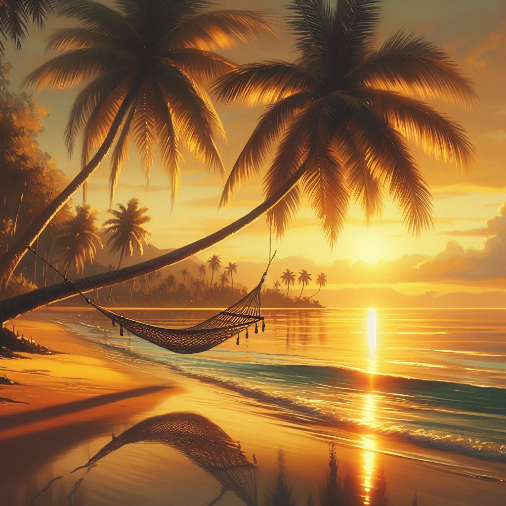 저녁노을-해머-야자수