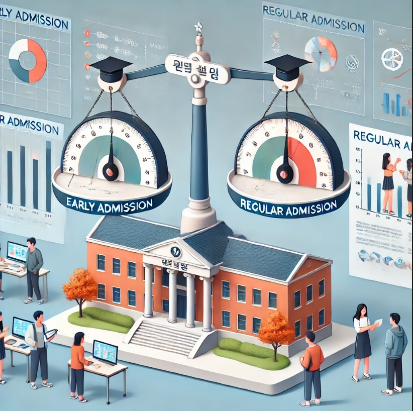 고교학점제 도입 후 수시와 정시의 균형 변화에 대한 이미지