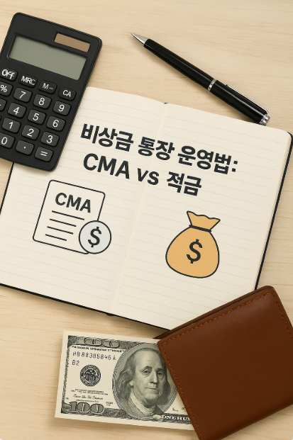 비상금 통장 운영법: CMA vs 적금