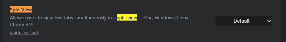 크롬에서 화면 분할 Split View