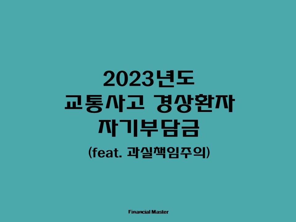 2023년도-교통사고-경상환자-자기부담금-과실책임주의