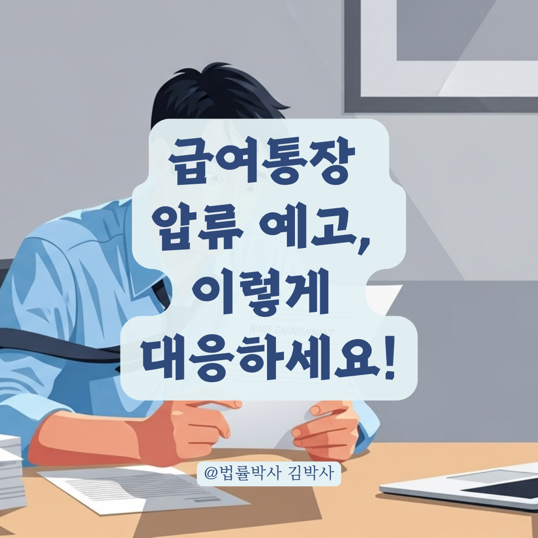 급여통장에 가압류 예고가 왔다면? 생계형 채무자 보호를 위한 대응 방법.